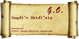 Gegán Oktávia névjegykártya